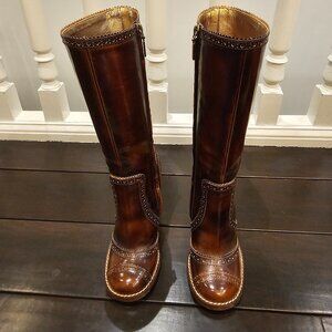 Dolce & Gabbana Brown Leather Mid Calf Boot Size 5.5